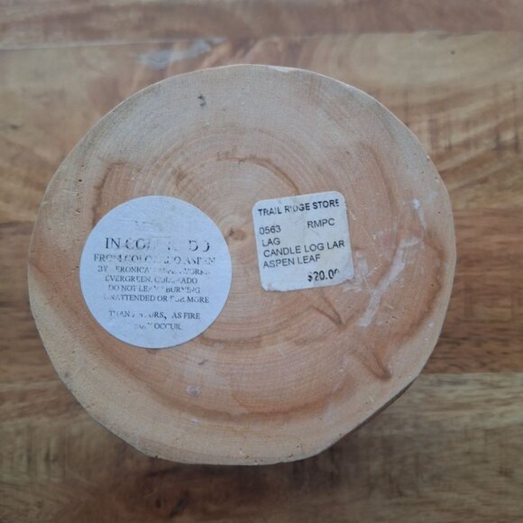 Wooden Candle Holder Leaf Fall Rustic Tree Cabin Cottage Country Wax 5 Inch Tall - Picture 9 of 10